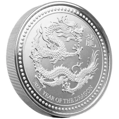 2024 2 Oz Silver Lunar Year Of The Dragon .999 Fine Silver Coin BU #A553 • $73.64