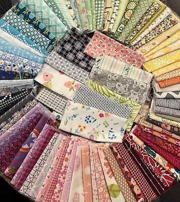 100% Cotton Fabric Pieces Mix Remnants Quilting Craft Patchwork Colour Choice • £7