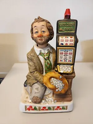 Melody In Motion Porcelain Whistling Hobo With Slot Machine Music Figurine Works • $30