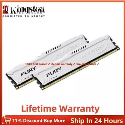 Kingston HyperX FURY DDR3 8GB 16GB 32GB 1600 PC3-12800 Desktop RAM Memory DIMM • $72.22