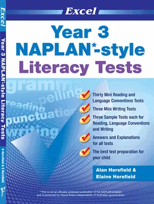 Excel NAPLAN-style Literacy Tests Year 3 • $21.95