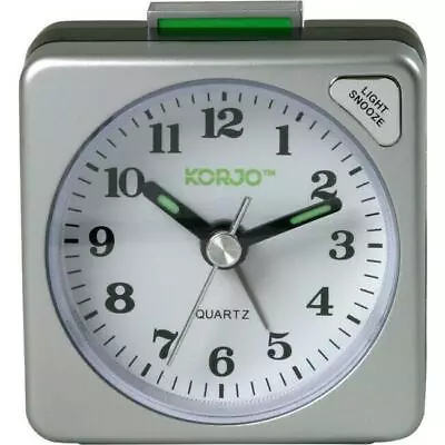 Battery Operated Alarm Clock Quartz No Tick With Night Light Desk Bedside Clocks • $26.89