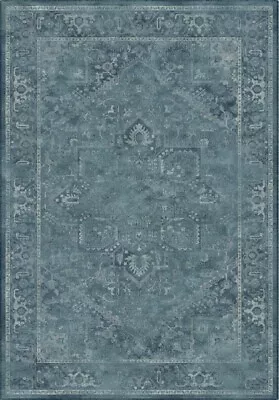 BLUE 8' X 10' Flaw In Rug Reduced Price 1172740725 VTG114-7220-8 • $192