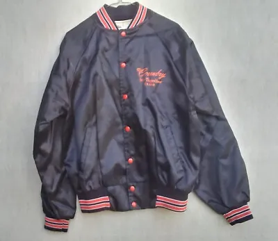 Vintage Car Club Varsity Jacket Country Get-Together Club 1980 Black & Orange • $20