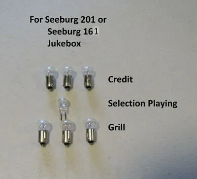 Seeburg 161 And 201 Jukebox Lamp Set Replacement Light Bulbs Miniature Lamps  • $14