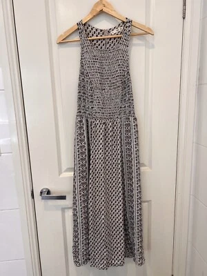 $13 • Buy Mango MNG Floral Detail Boho Dress- Fit And Flare- Midi Length- Size S / 8