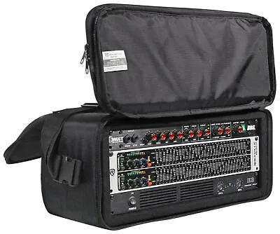 Rockville RRB40 4U Rack Bag Double-Sided Case With 12  Depth + Shoulder Strap • $84.95