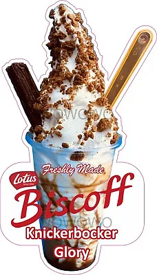 Ice Cream Van Sticker Lotus Biscoff Flake Knickerbocker Glory Sundae Kbg Decals • £2.95