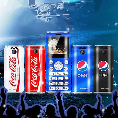 Cola Pepsi Mini Plastic Mobile Phone Unlocked Dialer Dual Sim Camera Xmas Gift • $20.89