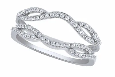 $129.59 • Buy 1.30Ct Diamond Solitaire Enhancer Guard Wrap Ring 14K White Gold Finish