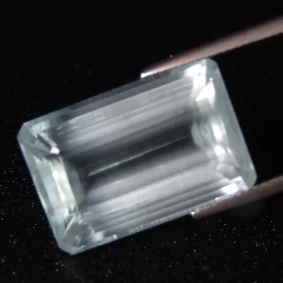 24.36Cts Massive Natural Soft Blue Color Unheated Aquamarine Emerald Cut • $209.99