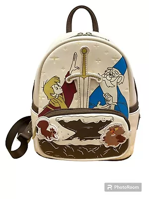 Loungefly Disney The Sword In The Stone Arthur & Merlin Mini Backpack *see Pics* • $49.99