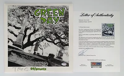 Green Day X3 Billie Joe Armstrong Mike Dirnt & Tre Cool Signed 39/smooth Psa Loa • $1999.95