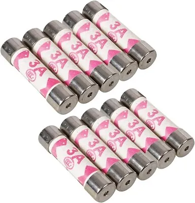 3 Amp Fuses Household Plug Fuses Cartridge 15102050 Pack • £2.99