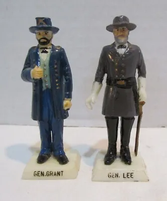 MARX 1960's HARD PLASTIC PAINTED GEN. LEE & GENERAL GRANT WARRIORS OF THE WORLD • $24.99