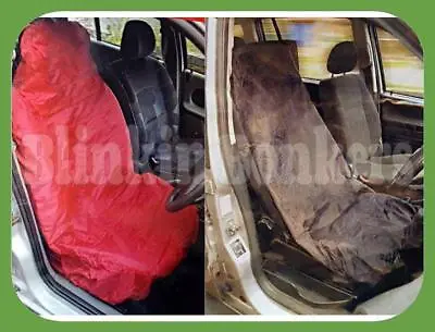Front Car Seat Cover Universal Protector Van Dust Nylon For Mechanics Tradesmen • $13.28