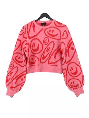 Lazy Oaf Women's Jumper S Pink Acrylic With Elastane Polyester Pullover • £24
