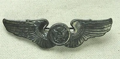 VINTAGE Sterling Silver .925 WWII Era USAF Pilot Military Wings Eagle Pin • $44.99