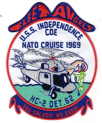 Vintage USS Independence Cruise Patch HC-2 Det-62 NATO 1969 • $2