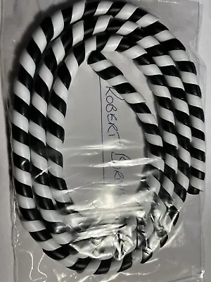 Classic Black White Candy Stripe Cable Wrap Not Vespa Lambretta Vigano Ulma • $31.13