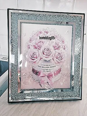 £19.99 • Buy Crushed Diamond Pink Million Flowers Liquid Art Picture Frame 