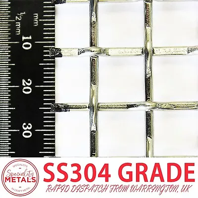 Super Heavy Woven Wire Grille | 2 Mesh 11mm Hole 1.6mm Wire | 304 Stainless • £8.90