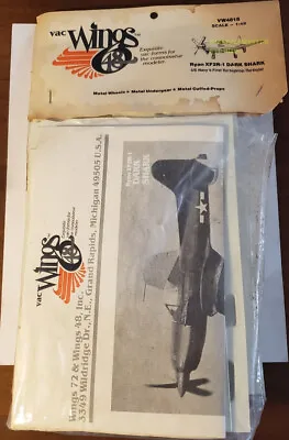 $17.99 • Buy Wings 48 Ryan XF2R-1 Dark Shark 1/48 Vacuform Kit