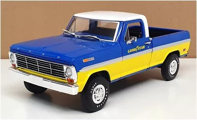 Greenlight 1/24 Scale 85073 - 1969 Ford F-100 Good Year - Blue/White/Yellow • $90.61