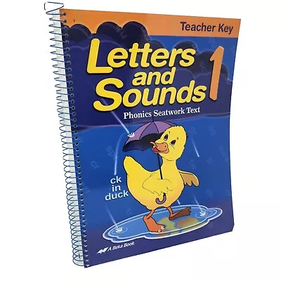 Abeka Letters And Sounds Phonics 1 Seatwork Teacher Key 1st Grade Fourth Edition • $16.99