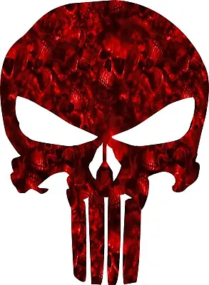 Punisher Red Reaper Camo Skull Vinyl Decal Gloss Sticker Uv Laminated • $8.99