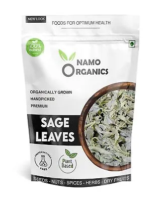 Namo Organics Dried Sage Leaves Whole Herbal Tea Pack Of 100gm • £12.38