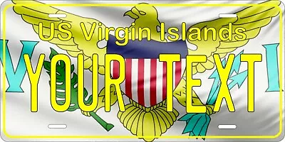 US Virgin Islands Flag Wave License Plate Personalized Auto Bike Motorcycle  • $18.40