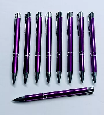 9ct Lot Paragon Misprint Metal Retractable Click Pens: Metallic Gloss PURPLE • $9.99