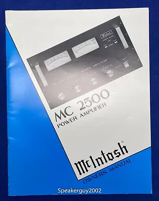 Original McIntosh MC2500 / Power Amplifier Owner's Manual • $49.95