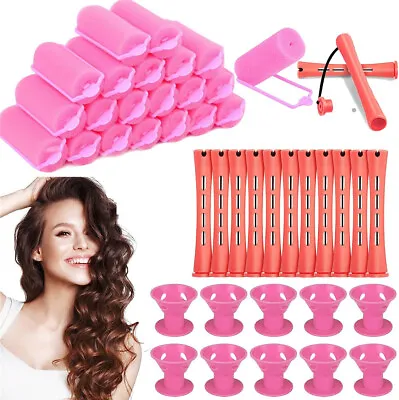 Multi Style Hair Curlers Rollers Set Short Long Hair Rods Wave Heatless Bars DIY • £2.51