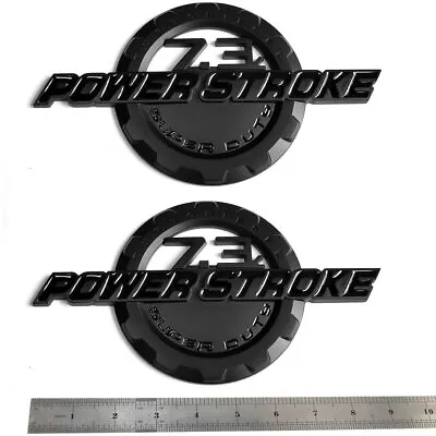 2pcs 7.3L Power Stroke Super Duty Side Fender Emblems Badge For F250 F350 Black • $27.83