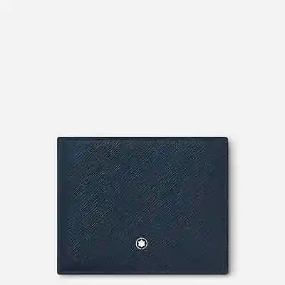 Montblanc Sartorial Leather Wallet 6cc Ink Blue #131721 ~ NIB/Paperwork • $359.95
