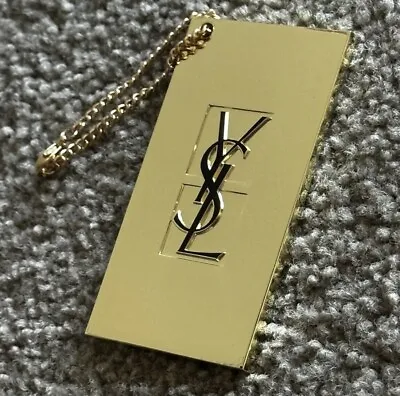 YSL Beaute Vip Gift Gold Mirror With Chain Bag Tag • £14