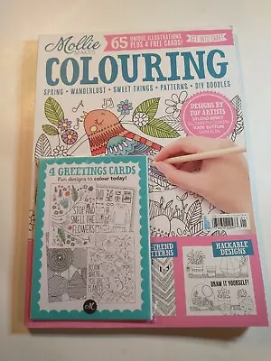 Mollie Makes Colouring Book UK Designs Illustrations DIY Doodles Adult Colouring • $15.99