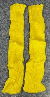 Leg Warmers For Women Girls 80s Neon Ribbed Leg Warmers YELLOW Leg Socks NEW • $6.99