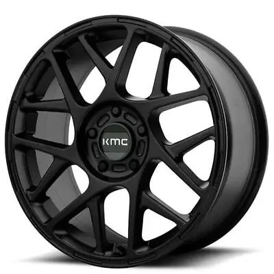 (4) 17  KMC Wheels KM708 Bully Satin Black Rims (B4) • $940