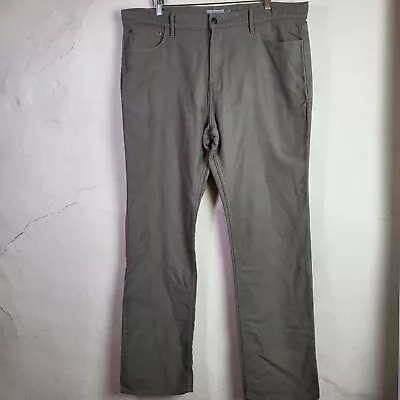 Marks Spencer Mens W40 L33 Moleskin Chino Trousers Pants Grey Cotton Woven • $22.02