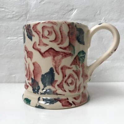 £36.49 • Buy Emma Bridgewater Original Rose Chintz Half Pint Mug 1986 Spongeware Vintage Rare