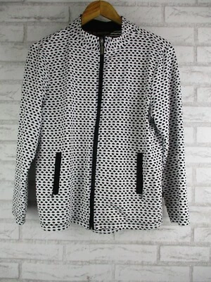 $36 • Buy Birdee Sport Australia Jacket L 14 White Black Textured Material Pockets 