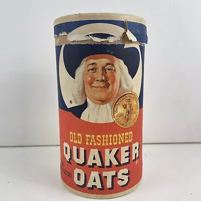 🔥VTG 70s Quaker Oats Cardboard Container Old Fashioned Prop Advertisement🔥 • $20