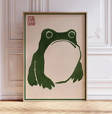 Matsumoto Hoji Print Japanese Frog Exhibition Poster Antique Print Art Gift • £14.99