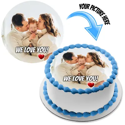 Own Personalised Photo Picture Edible Cake Topper Party Deco Custom Celebration • £5.49