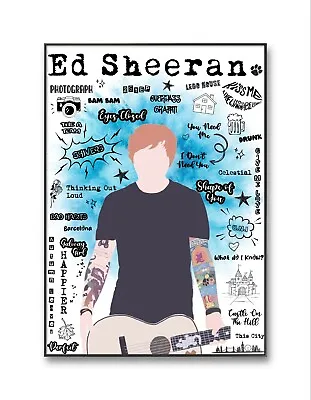 Ed Sheeran Poster Sheerios Ed Sheeran Gift Autumn Variations A4 Print  • £5.99