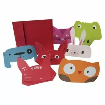 Zoomerang Set Of 12 Animal Masks Party Invitations • £12.30