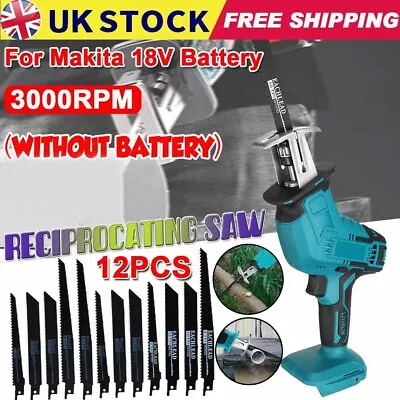 Cordless Electric Reciprocating Saw Saber Cutting Kit For 18V Makita Battery UK • £20.99